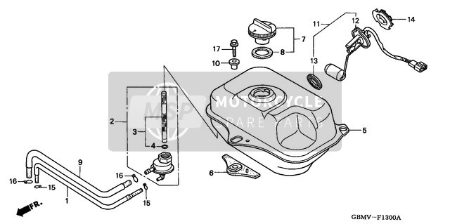 Honda SFX50MM 1998 Réservoir d'essence pour un 1998 Honda SFX50MM